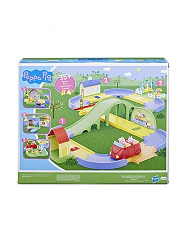 Peppa Pig All Around Peppa's Town Set con riel ajustable
