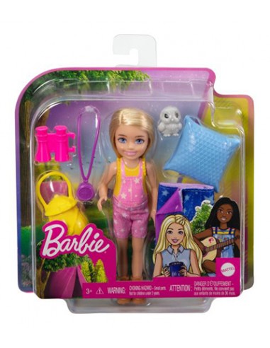 Barbie It Takes Two Chelsea - Muñeca de camping con búho mascota