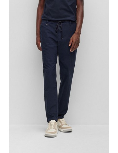 SLIM-FIT TROUSERS IN PAPER-TOUCH STRETCH COTTON