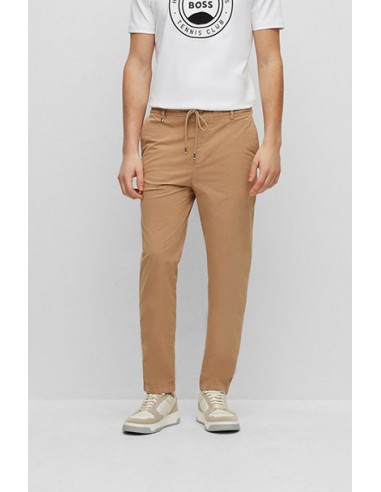 SLIM-FIT TROUSERS IN PAPER-TOUCH STRETCH COTTON
