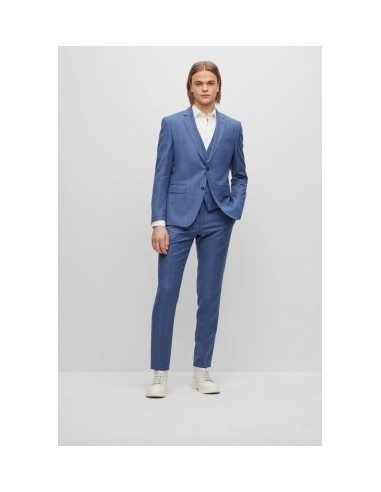 SLIM FIT SUIT IN CHECKED VIRGIN WOOL TWILL