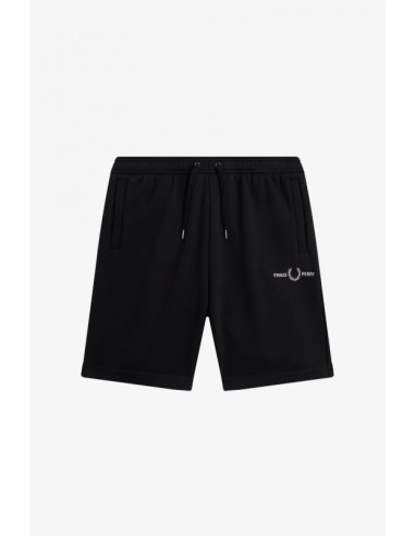 Embroidered track shorts