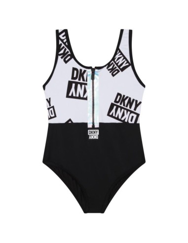 DKNY Girl Swimsuit Black and White Logo