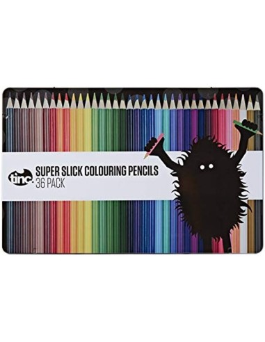 Lata de lápices de colores super slick (36 lápices)