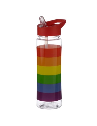 Botella de agua de plástico arcoíris 550ml