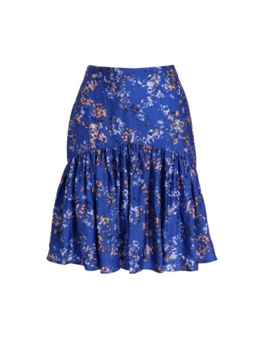 Mini skirt with ruffle hem and flower print