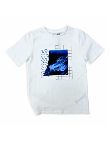 White graphic t-shirt for boys