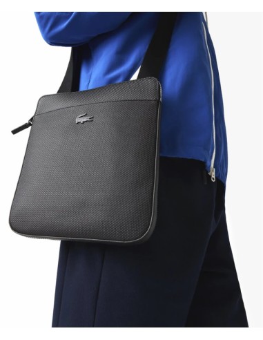 Lacoste Flat Crossover Chantaco Bag in Leather