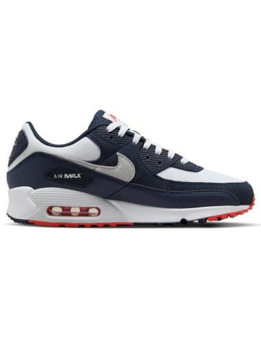 NIKE Air Max 90 Obsidian White Track Pure Red